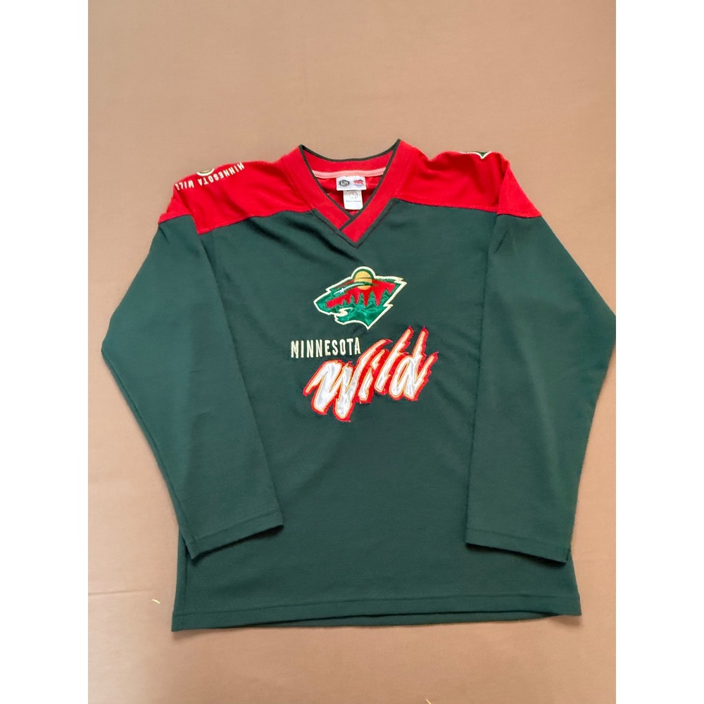 Vintage Mighty Mac Minnesota Wild NHL‎ Hockey Jersey Youth L 12-14